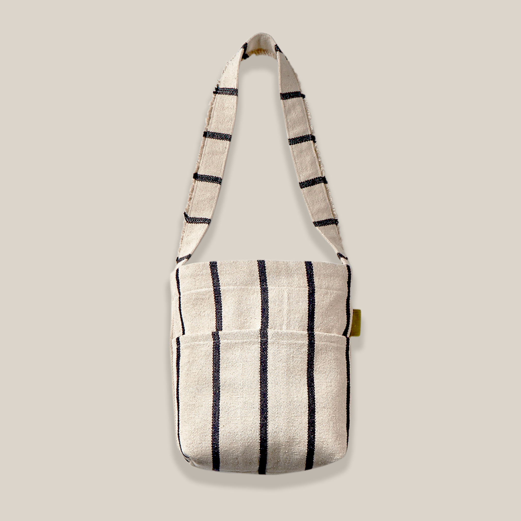 Black and white striped crossbody bag sales